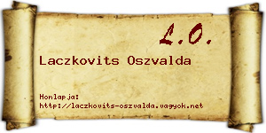 Laczkovits Oszvalda névjegykártya